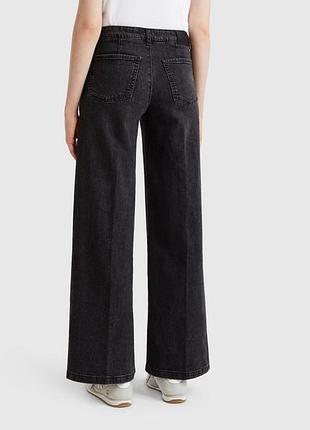 Женские серые клёш джинсы benetton 2