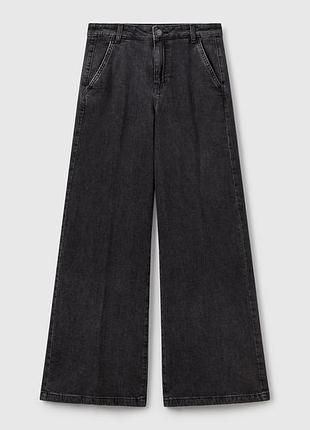 Женские серые клёш джинсы benetton 3