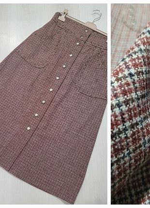 Valentino red вінтажна спідниця тонька вовна, є дефекти!!