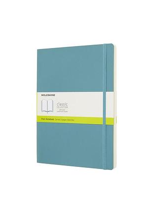 Блокнот moleskine classic большой, нелинованный океанский синий мягкий (qp623b35)