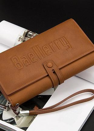 Мужской клатч кошелек baellery рыжий
