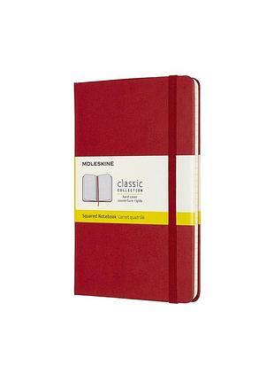 Записная книжка moleskine classic медиум, клетка красный (qp051f2)