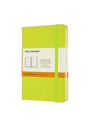 Блокнот moleskine classic карманный, линейка лимонный зеленый (mm710c2)