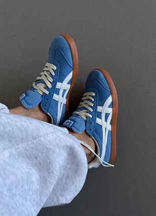 😍 жіночі кросівки asics onitsuka tiger | blue / white (1)