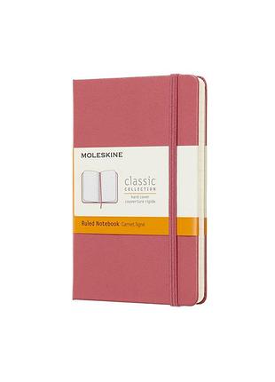 Записная книжка moleskine classic карманная, линейка пастельно-розовый (mm710d11)
