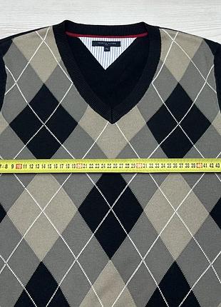 Брендовий класичний джемпер ромб tommy hilfiger оригінал 7