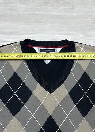 Брендовий класичний джемпер ромб tommy hilfiger оригінал 5