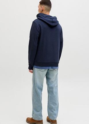 Чоловіче синє пряме худі jack & jones 2