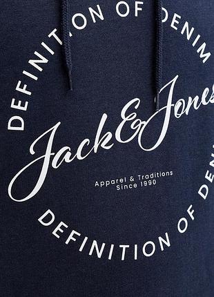 Чоловіче синє пряме худі jack & jones 4