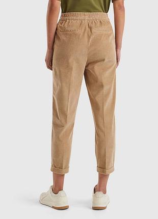 Женские коричневые carrot leg брюки benetton 2