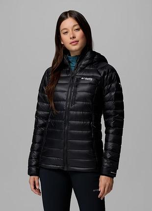 Женская пуховая куртка с капюшоном columbia arctic crest, размер x-small