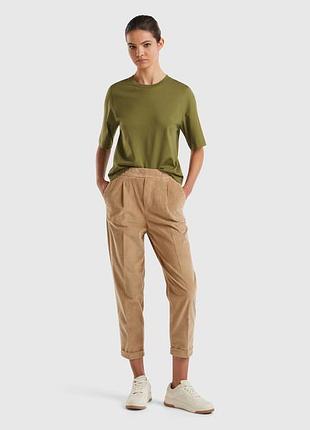 Женские коричневые carrot leg брюки benetton 5