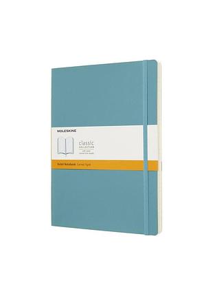 Блокнот moleskine classic большой, линейка океанский синий мягкий (qp621b35)