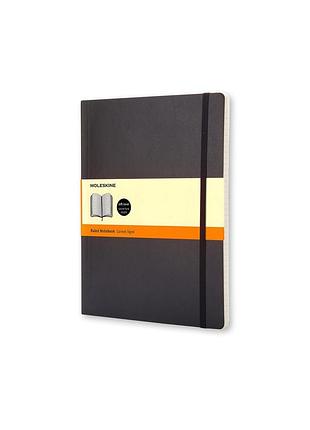 Записная книжка moleskine classic большая, в линейку черная мягкая (qp621)
