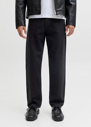 Мужские чёрные loose-fit джинсы jack & jones