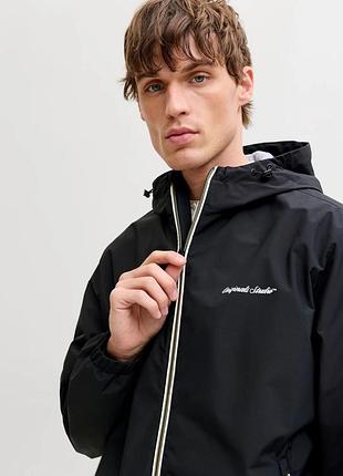 Чоловіча чорна пряма куртка jack & jones 3