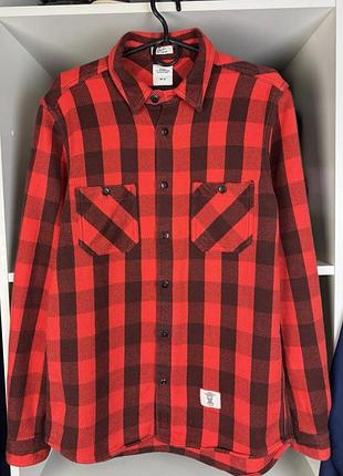 Оригінальна чоловіча фланелева сорочка в клітинку  bedwin & the heartbreakers rogers buffalo check flannel shirt made in japan фланелька
