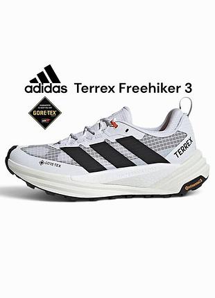 Adidas terrex freehiker 3 low gore-tex 'white black'
