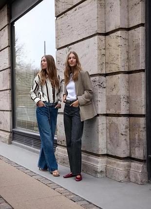 Сорочка у коричневу смужку zara