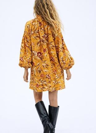 Віскозна міні сукня h&m у квітковий принт 4
