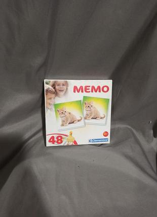 Детская настольная игра на память memo с детенышами животных от бренда clementoni, 48 карточек
