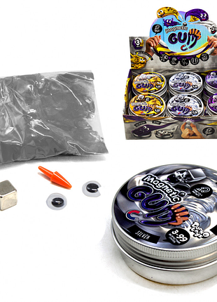 Жвачка для рук "magnetic gum" gum-01 в металлической коробочке серебристый