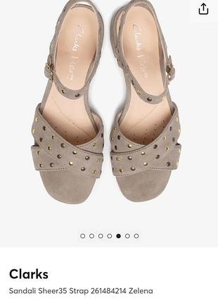 Натуральные замшевые босоножки clarks