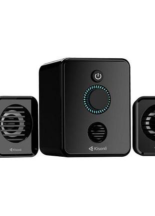 Колонки для компьютера kisonli u-3000bt 5вт aux black