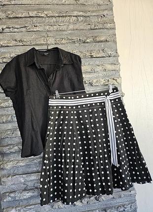Хлопковая юбка в горошек esprit (немечье), размер 48-50 (l/xl) - 100% cotton