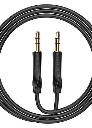 Аудио кабель borofone bl16 clear sound aux 3.5мм male – aux 3.5мм male black (34366_3340080)