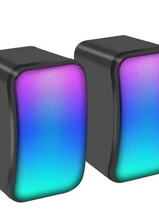 Компьютерная акустика kisonli x17 led aux 3.5 mm 3w black