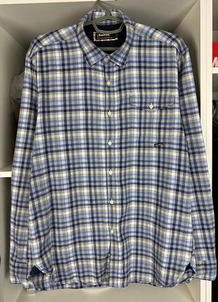 Оригінальна чоловіча фланелева сорочка в клітинку barbour