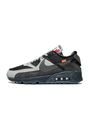 Мужские кроссовки nike air max 90 grey x off-white