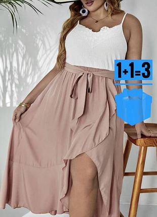 Сукня з рюшами та поясом shein 4xl батал