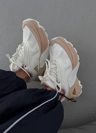 😍 женские кроссовки adidas edge runner | white / beige (2)