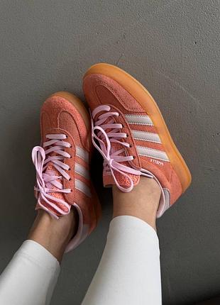 😍 женские кроссовки adidas gazelle | peach gum premium (6)