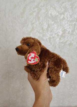 Коллекционная мягкая игрушка собачка seadog the newfoundland dog из серии ty beanie babies