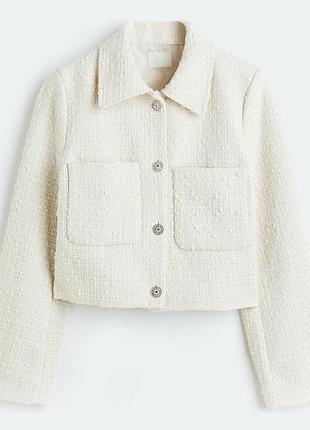 Укороченный однобортный жакет h&m