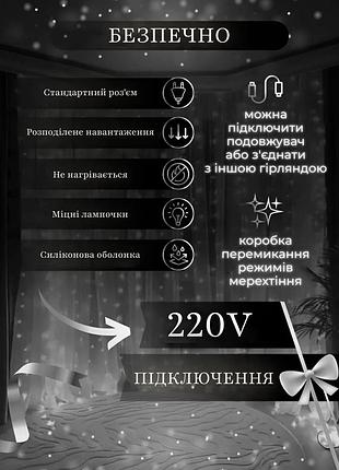 Гірлянда водоспад 270led 3*3 метри 5