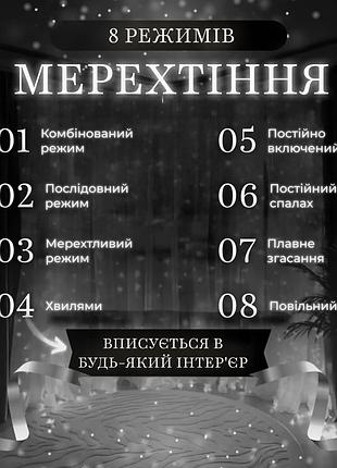 Гірлянда водоспад 270led 3*3 метри 6