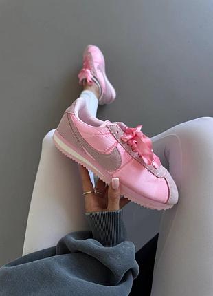 Кросівки жіночі nike cortez | satin pink