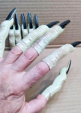 Пальцы с когтями 10 шт. светонакопительные хеллоуин 13 см