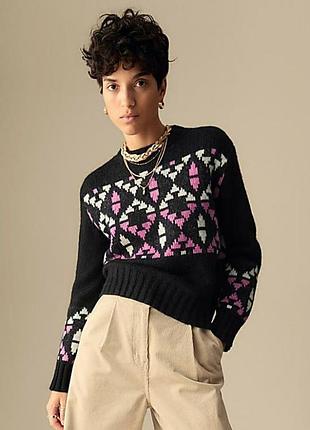 Светр per una з домішкою вовни в стиле fair isle кофта джемпер