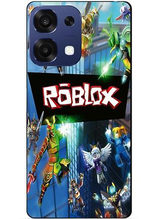 Силиконовый бампер чехол для oppo a6 pro с картинкой roblox роблокс