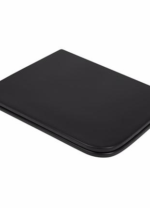 Сиденье для унитаза (gemini) 435x357x37 мм, matt black, с микролифтом, slim duroplast, quick release qt99hy2312mb qtap