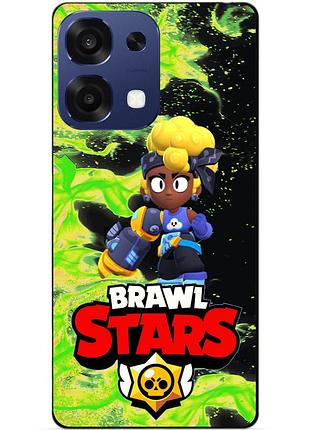 Силіконовий бампер чохол для oppo a6 pro з героєм бравл мейсі brawl
