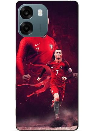 Чехол силиконовый бампер для oppo a6 с рисунком ronaldo португалия роналдо