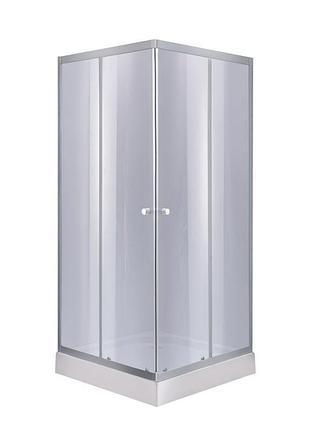Душевая кабина lidz wawel sc90x90.sat.low.gr, стекло тон. 4 мм + lidz душевой поддон kapielka st90x90х14