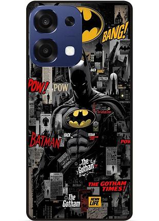 Чехол силиконовый бампер для oppo a6 pro с рисунком batman бэтмен