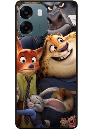 Силиконовый бампер чехол для oppo a6 джуди зверополис